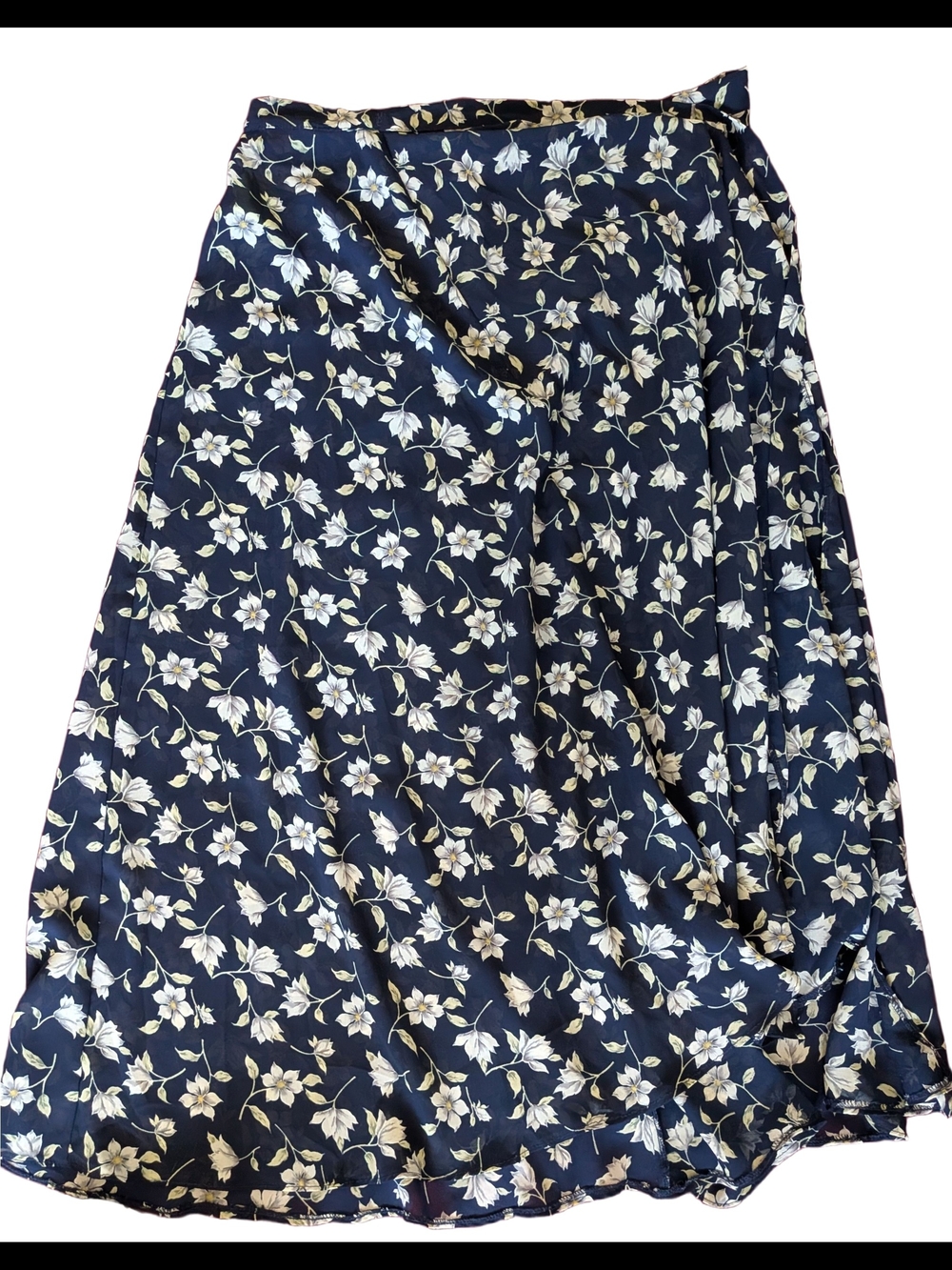 Express Navy Floral Wrap Maxi Skirt